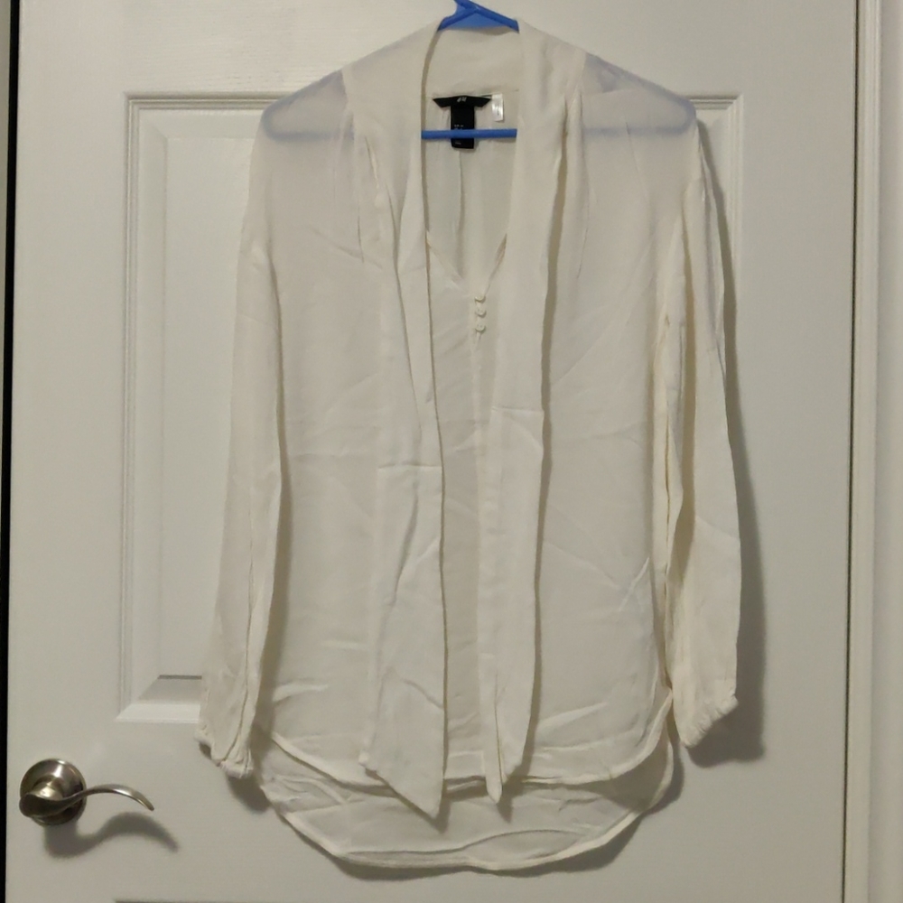 H&M Tie Neck Blouse